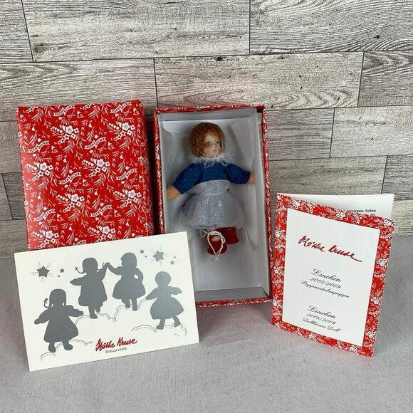 Kathe Kruse Linchen Miniature 5” Dollhouse Doll NRFB 2008-2009 RARE Mint Cond - Picture 8 of 8